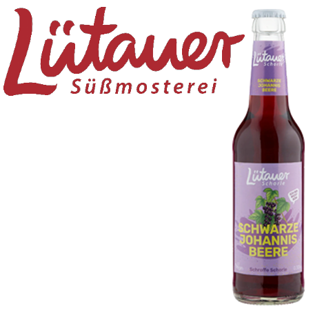 Lütauer schwarze Johannisbeerschorle (24/0,33 Ltr. Glas MEHRWEG)