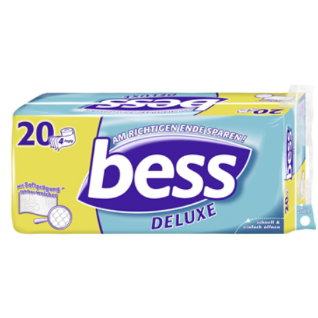 Bess Deluxe Toilettenpapier 4-lagig (20 x 152 Blatt)